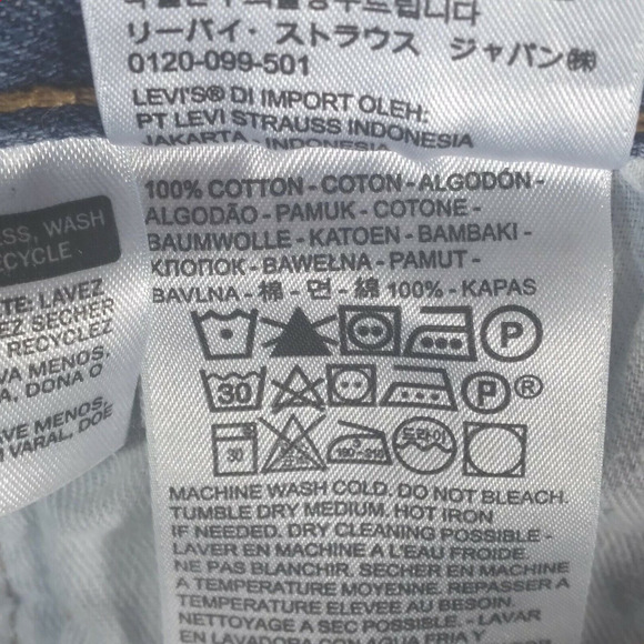 Levi's 501 jeans mens 38 x 29 original straight button fly blue denim pants - Picture 12 of 12